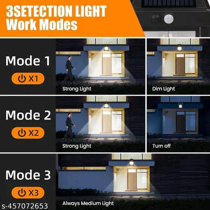 Solar-Powered Outdoor Wall Lantern with Motion Sensor