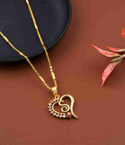 Multipals Fancy Neckless with Latter For Women And Girl